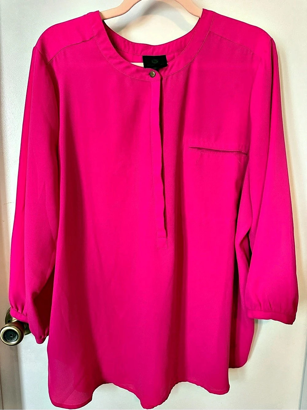 JM Collection Hot Pink Business Casual Blouse XL